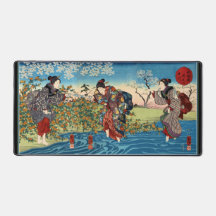 Drei japanische Damen überqueren den Desk Mat