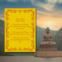 Drei Juwelen Zuflucht Buddhistisch Minimalistisch