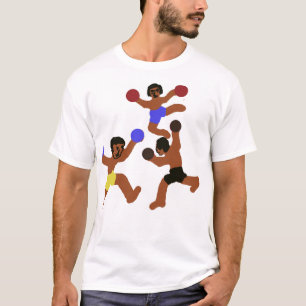 Drei Kämpfer – T-Shirt mit dynamischer Bewegung