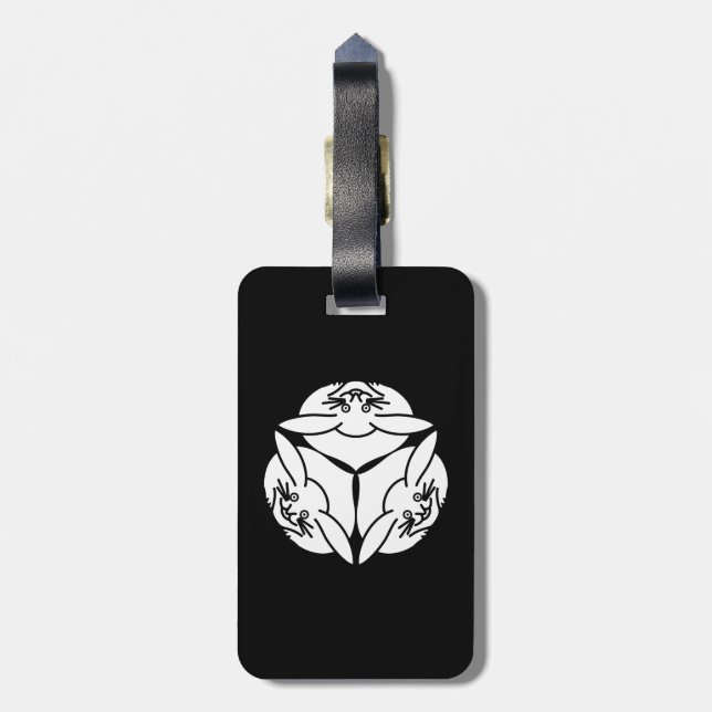 Drei Kaninchen Gepäckanhänger (Rückseite vertikal)