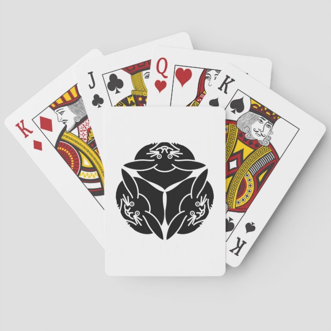 Drei Kaninchen Spielkarten (Rückseite)