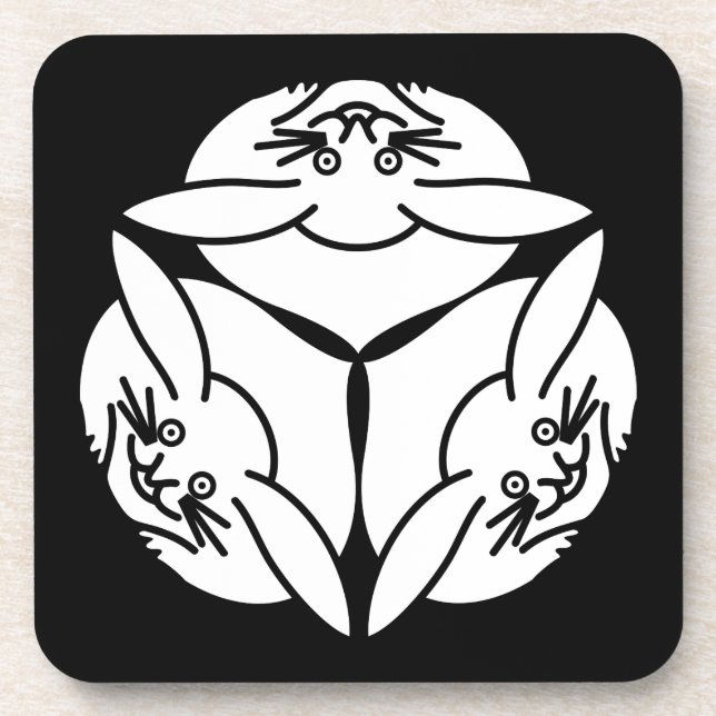 Drei Kaninchen Untersetzer (Vorderseite)