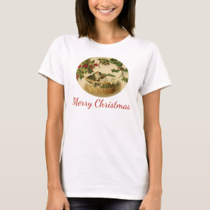Drei Kätzchen in einem Korb-Shirt T-Shirt