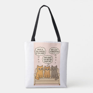 Drei Katzen auf Couch Tasche