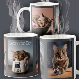 Drei Katzen-Collage Kaffeetasse