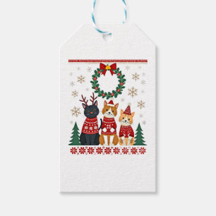 Drei Katzen Lustiger Weihnachten Katze Hässlicher  Geschenkanhänger