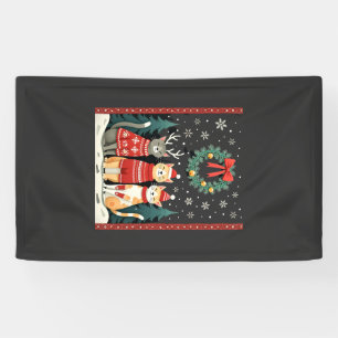 Drei Katzen Lustiger Weihnachtskatze hässlicher Xm Banner