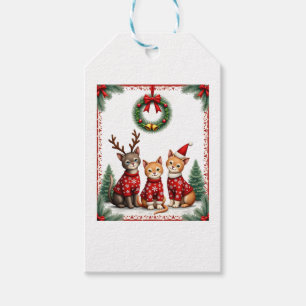 Drei Katzen lustiger Weihnachtskatze hässlicher Xm Geschenkanhänger