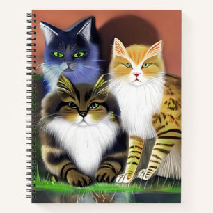 Drei Katzen mit Attitude Journal Notizbuch