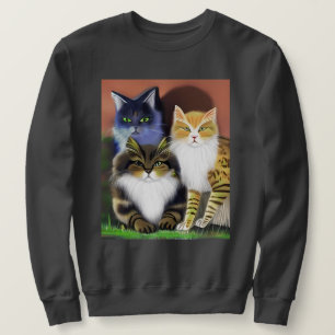 Drei Katzen mit Höflichkeit Sweatshirt