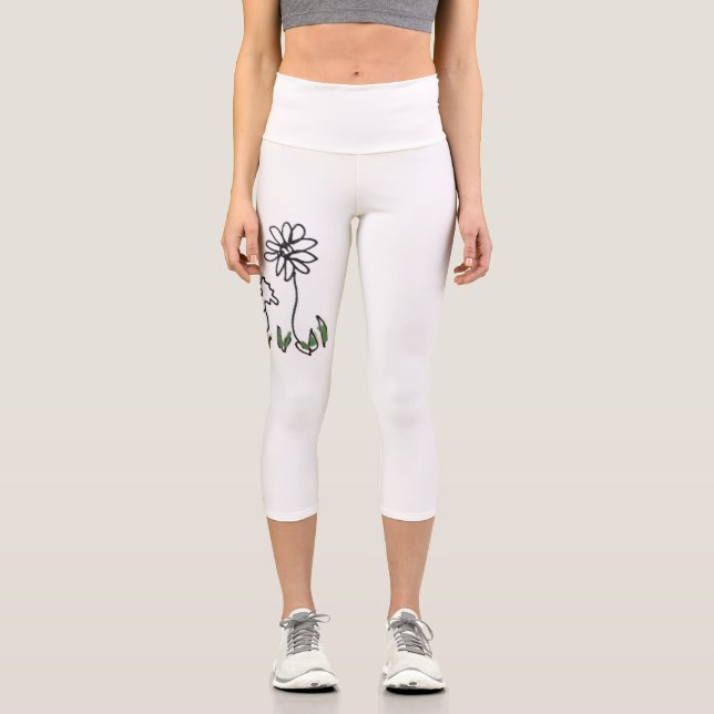 Drei kleine Blume auch Capri Leggings (Vorderseite)