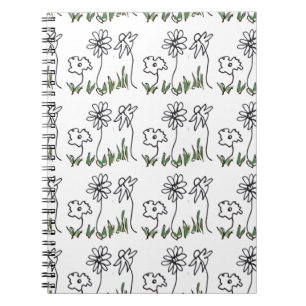 Drei kleine Blume Notizblock