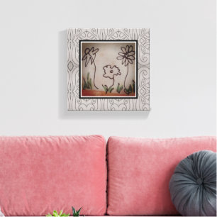 Drei kleine Blume Santelmo Leinwanddruck