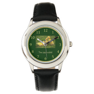 Drei kleine Ducklings im Gras ~ Beobachten Armbanduhr