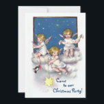 Drei kleine Engel Einladung<br><div class="desc">Laden Sie Ihre Familie und Freunde mit einer niedlichen Vintagen Einladung in Ihr Weihnachtsfest-Party ein.</div>