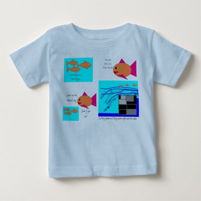 Drei kleine Fische Baby T-shirt (Vorderseite)