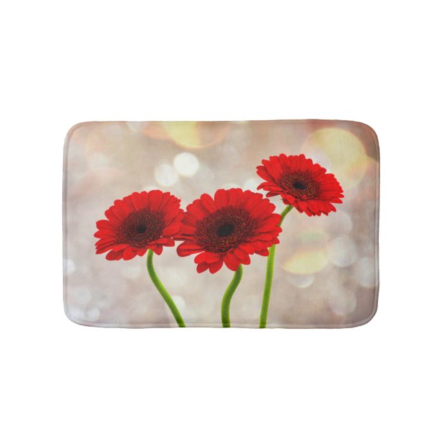 Drei kleine Gerberas-Badematte Badematte (Vorderseite)