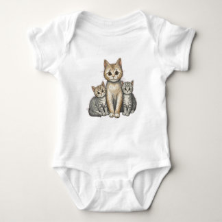 Drei kleine Kätzchen Baby Strampler