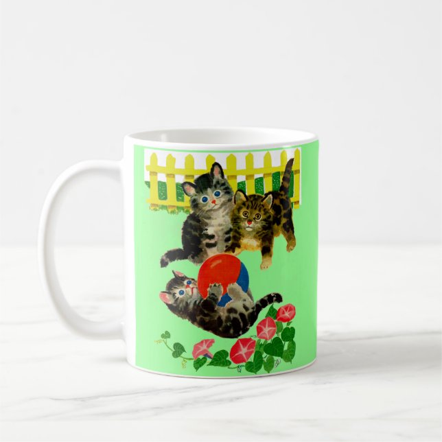 drei kleine Kätzchen Kaffeetasse (Links)