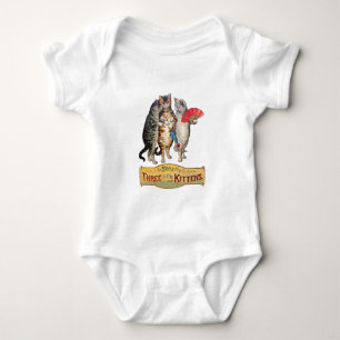 Drei kleine Kätzchen Mother Goose Illustration Baby Strampler