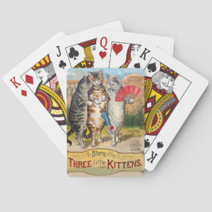 Drei kleine Kätzchen Mother Goose Illustration Spielkarten