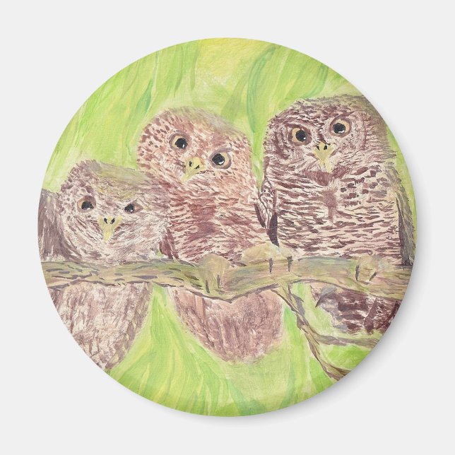 Drei kleine Schmuckschalen - Acrylmalerei. Magnet (Vorne)