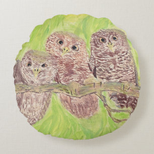 Drei kleine Schmuckschalen - Acrylmalerei. Rundes Kissen