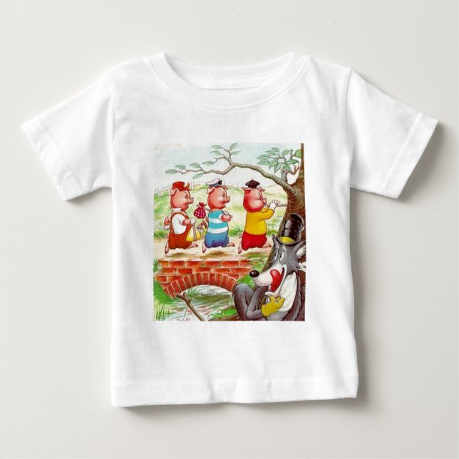 Drei kleine Schweine Baby T-shirt (Vorderseite)