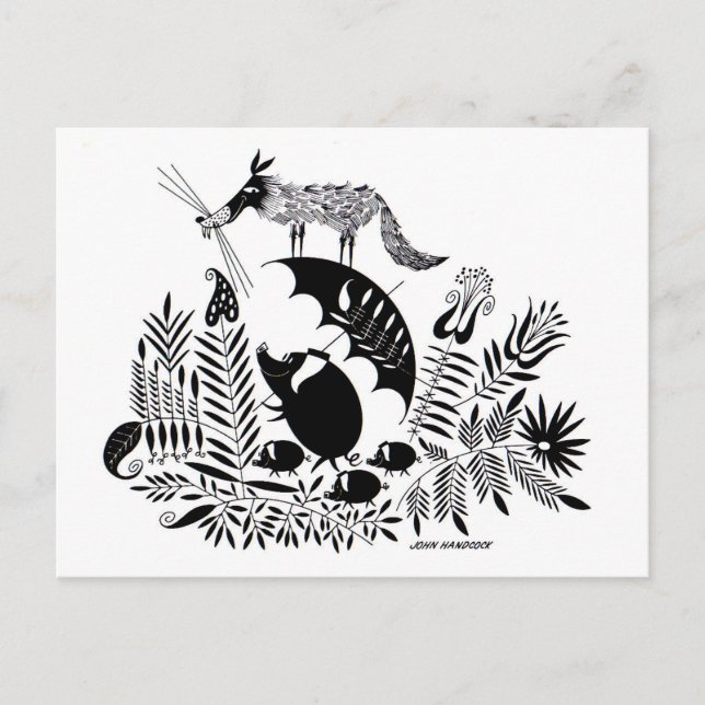 Drei kleine Schweine Postkarte (Vorderseite)