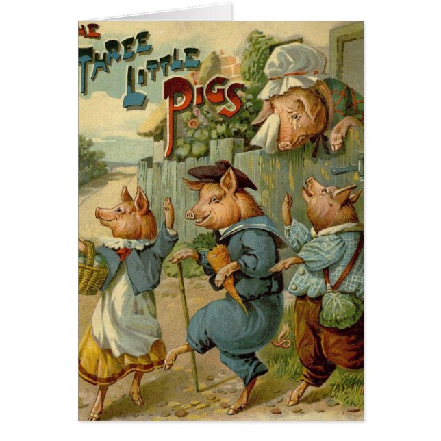 Drei kleine Schweine Vintage Märchen (Vorne)
