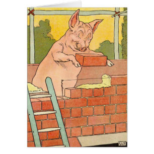 Drei kleine Schweine: Ziegelsteine, zum eines