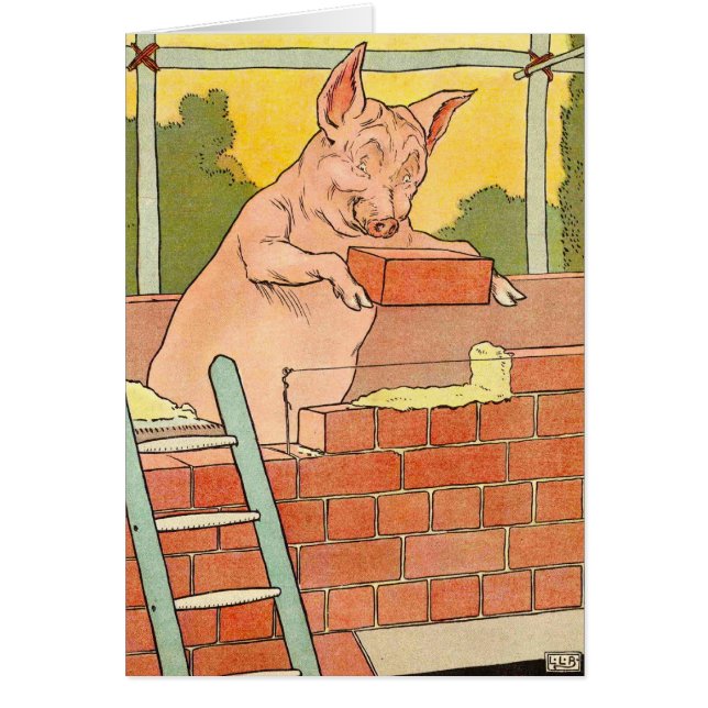 Drei kleine Schweine: Ziegelsteine, zum eines (Vorne)