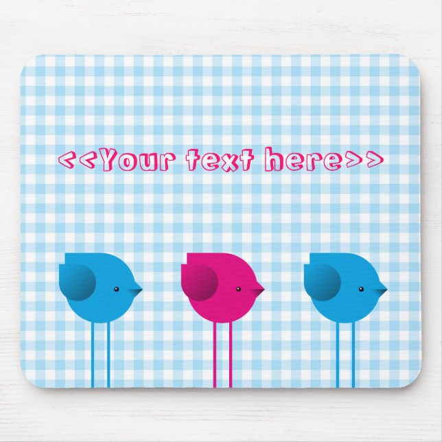 Drei kleine Vögel Mousepad (Vorne)
