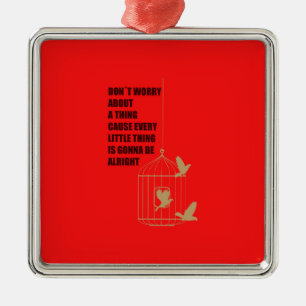 Drei kleine Vögel Silbernes Ornament