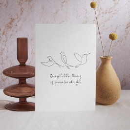 Drei kleine Vögel Song Kinder Schlafzimmer Kunst P Poster