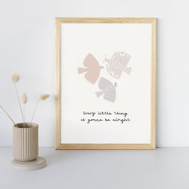 Drei kleine Vögel Song Neutrale Schlafzimmer Kunst Poster