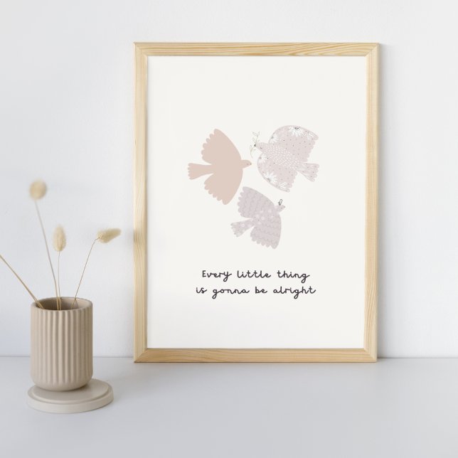 Drei kleine Vögel Song Neutrale Schlafzimmer Kunst Poster (Von Creator hochgeladen)