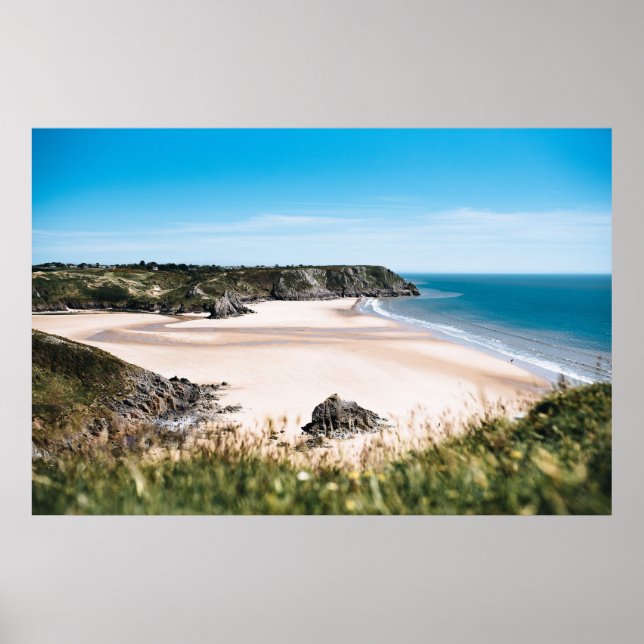 DREI KLIFFS BAY, GOWER, WALES POSTER (Vorne)