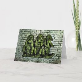 Drei kluge Affe-Graffiti-Gruß-Karte Karte