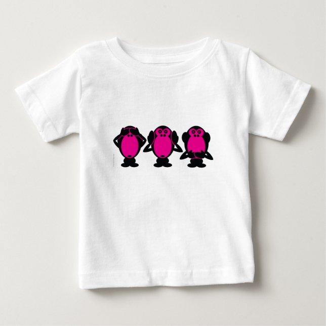 Drei kluge Affen Baby T-shirt (Vorderseite)