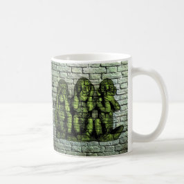 Drei kluge Affengraffiti-Tasse Kaffeetasse