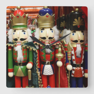 Drei kluge Cracker - Nutcracker Soldiers Quadratische Wanduhr