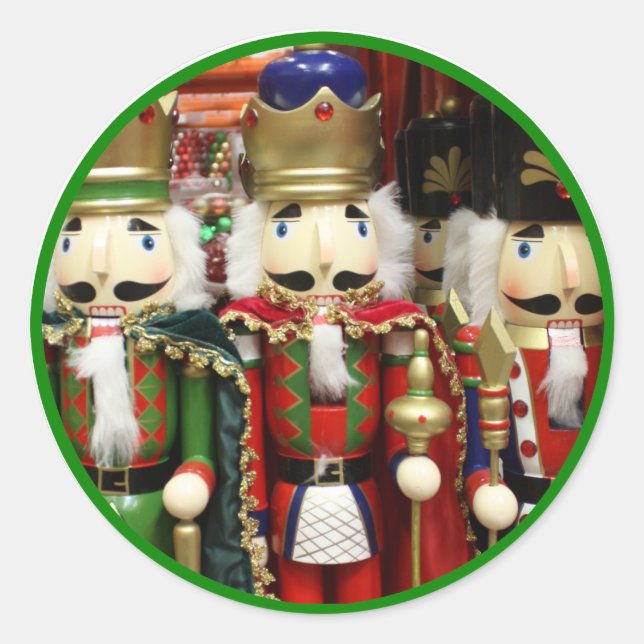 Drei kluge Cracker - Nutcracker Soldiers Runder Aufkleber (Vorderseite)