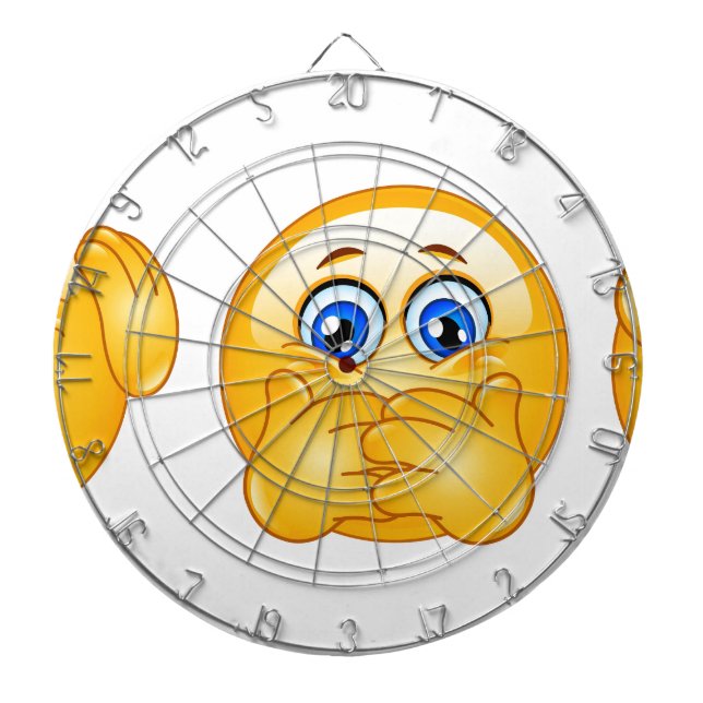 drei kluge Emojis Dartscheibe (vorne)