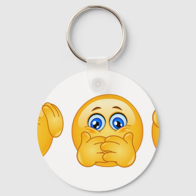 drei kluge Emojis Schlüsselanhänger (Vorderseite)
