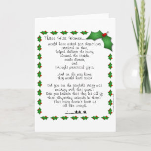 Drei kluge Frauen Feiertagskarte