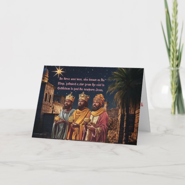 Drei kluge Männer reisen nach Bethlehem Design Karte (Vorderseite)
