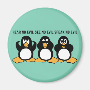 Drei kluge Pinguin-Entwurfs-Grafik Magnet