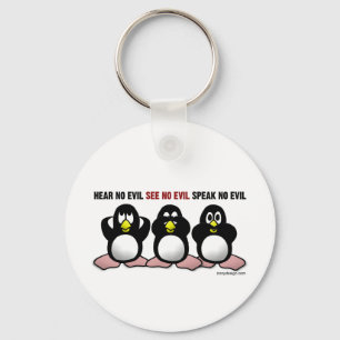 Drei kluge Pinguine Schlüsselanhänger