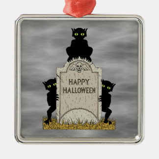 Drei Kobolde Frohes Halloween Ornament Aus Metall